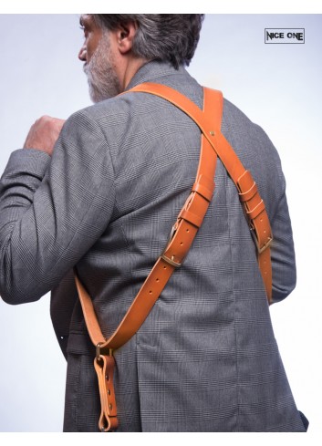 NICE ONE Shoulder Strap L Double Cognac